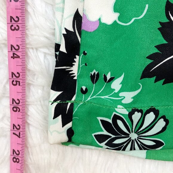 ANTHRO Maeve The Saria Smocked Tropical Floral Wide-Leg Pants Lavender/Green M - Picture 10 of 14